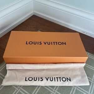 Louis Vuitton Orange Gift Box with Cream Dust Bag